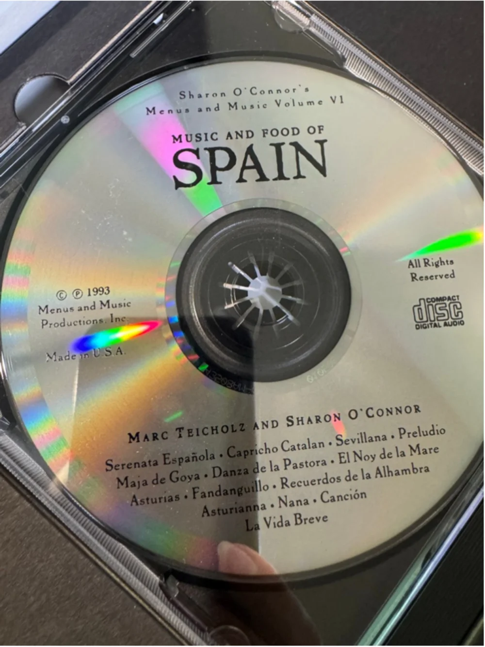 Sharon O'Connor's Music and Food of Spain Cookbook with CD Volume VI